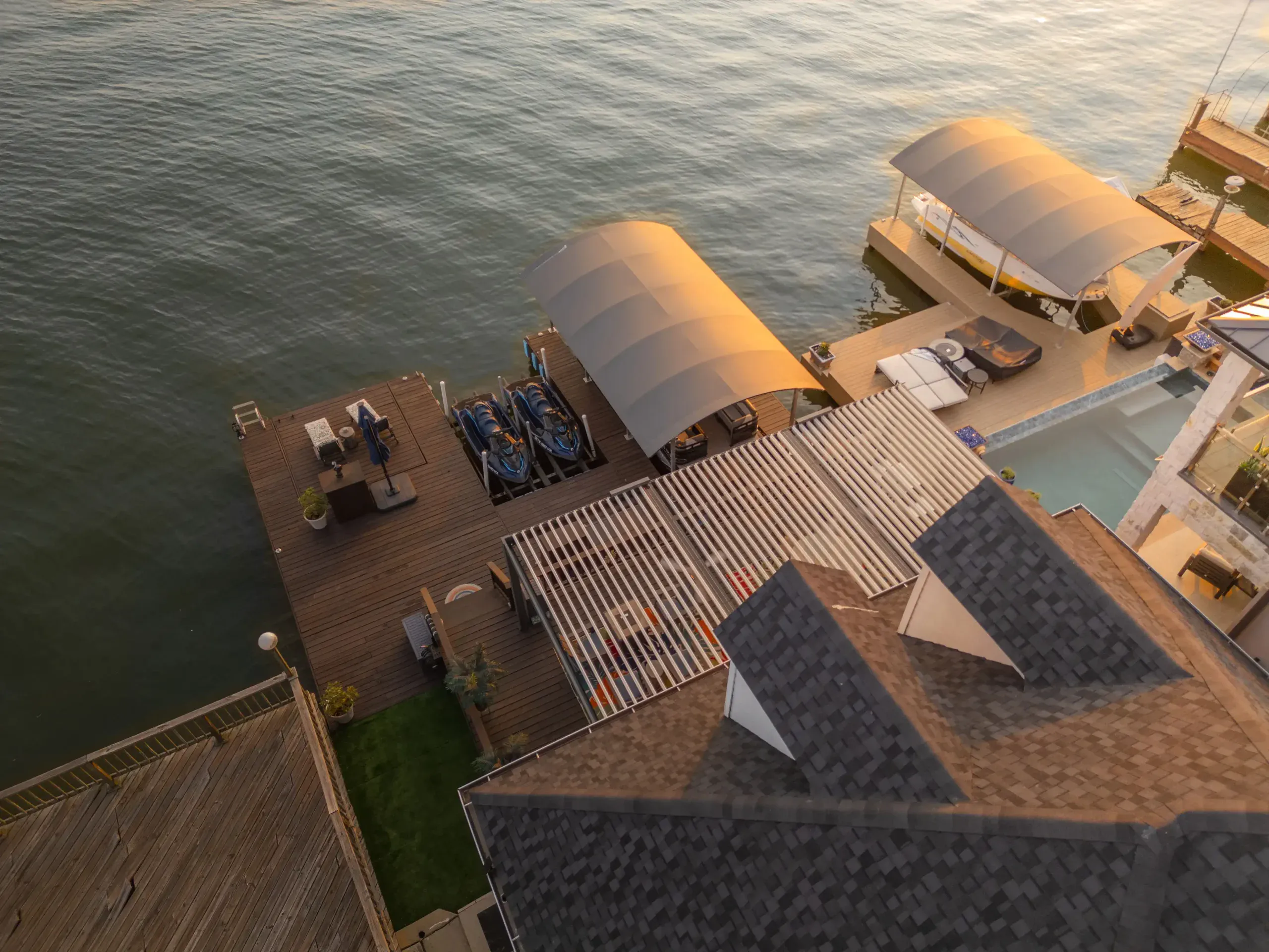 AT Louvre solar power system charging battery for motorised louver operation and LED lighting