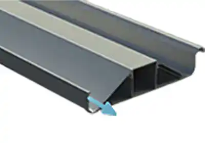 AT Louvre pergola blade groove drainage system guiding rainwater